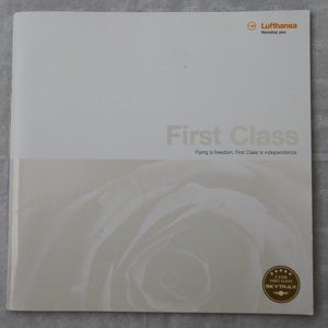 Lufthansa Airlines First Class First Facts Brochure Booklet Information Book LH